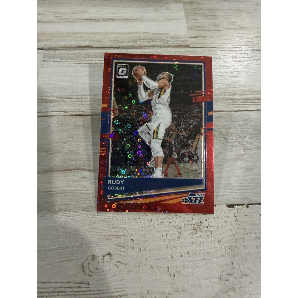 2020-21 Donruss Optic Rudy Gobert Red Fast Break Prizm /85 #28 Jazz 77/85